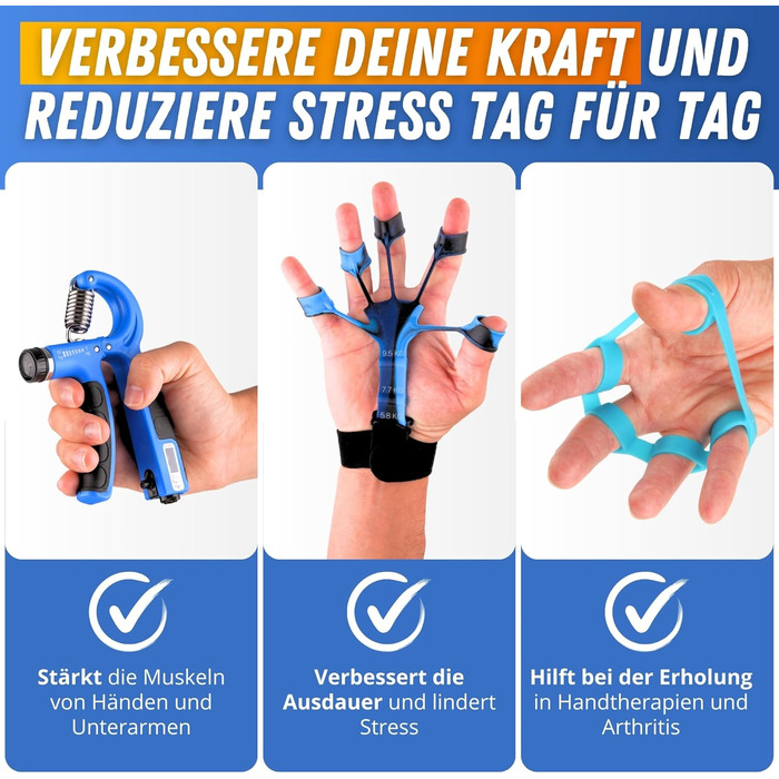POWER HANDS Супер-кіт для тренування сили хвата - тренажер руки, пальців, передпліччя