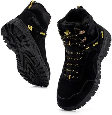 Черевики зимові JackShibo для чоловіків та жінок. Теплі, водонепроникні, антиковзаючі, для хайкінгу та трекінгу. Зимові черевики на 44 EU, чорні