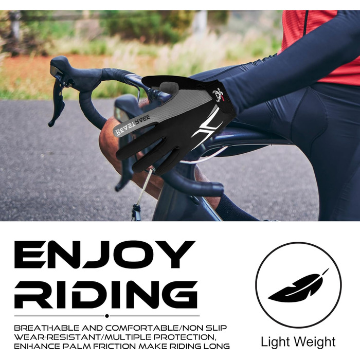 BEAST RAGE: Фінгерові велоперчатки для чоловіків та жінок, гелеві, антиковзні, амортизуючі, для важкої атлетики, фітнесу, MTB, сірі