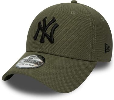Кепка New Era Diamond Era 39Thirty NY Yankees Khaki Schwarz (M-L, оливковий / чорний)