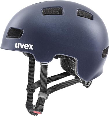 Дитячий велосипедний шолом Uvex HLMT 4 CC, легкий, з індивідуальним регулюванням розміру, вентиляцією, 51-55 см, матовий синій