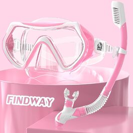Маска для плавання та дайвінгу Findway для дорослих і підлітків, регульована силіконова, з HD загартованим склом, антипротікання, для чоловіків і жінок, для плавання, дайвінгу та снорклінгу
