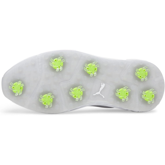 Чоловічі гольф-туфлі PUMA Ignite з натуральної шкіри White Silver Gray, 40.5 EU