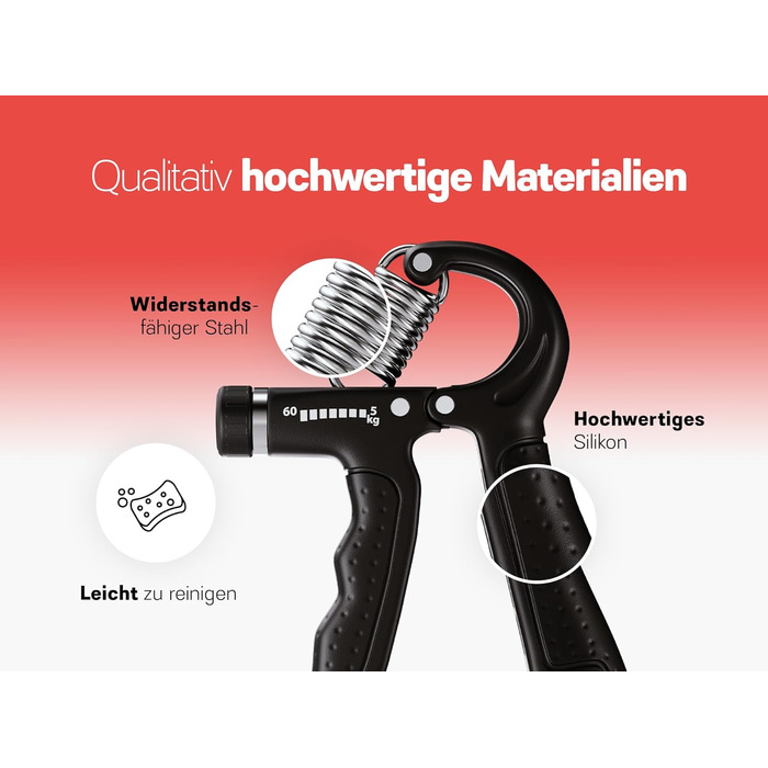 Набір для тренування кисті рук - 5 шт. (гумовий, кільцевий, м'ячик) з сумкою - тренажер хвата - опір 5-60 кг