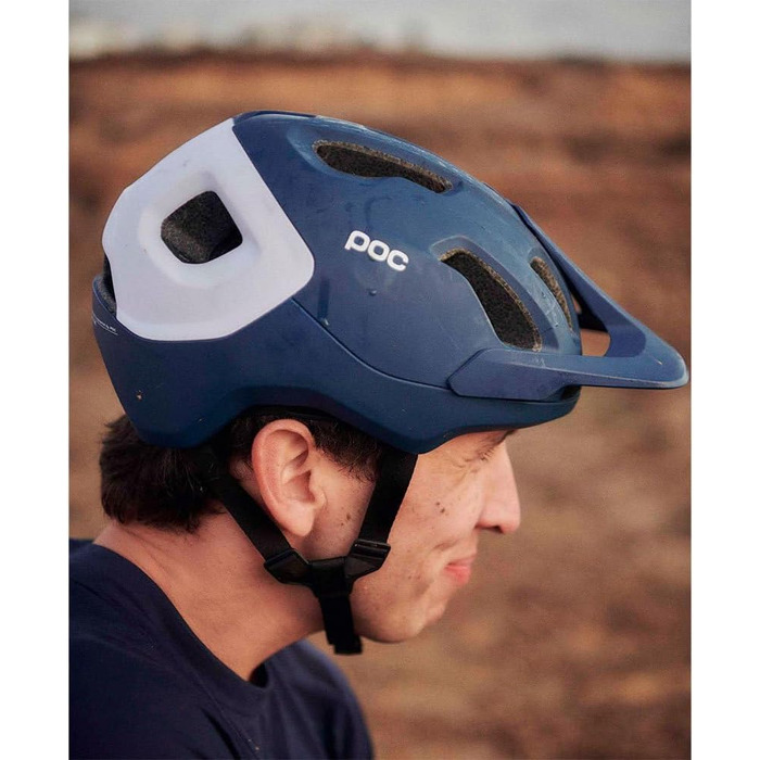 Велошолом POC Axion Lead Blue Matt S (51-54 см), захисний шолом для трейл-райдингу, модель 2021, з патентованою технологією безпеки