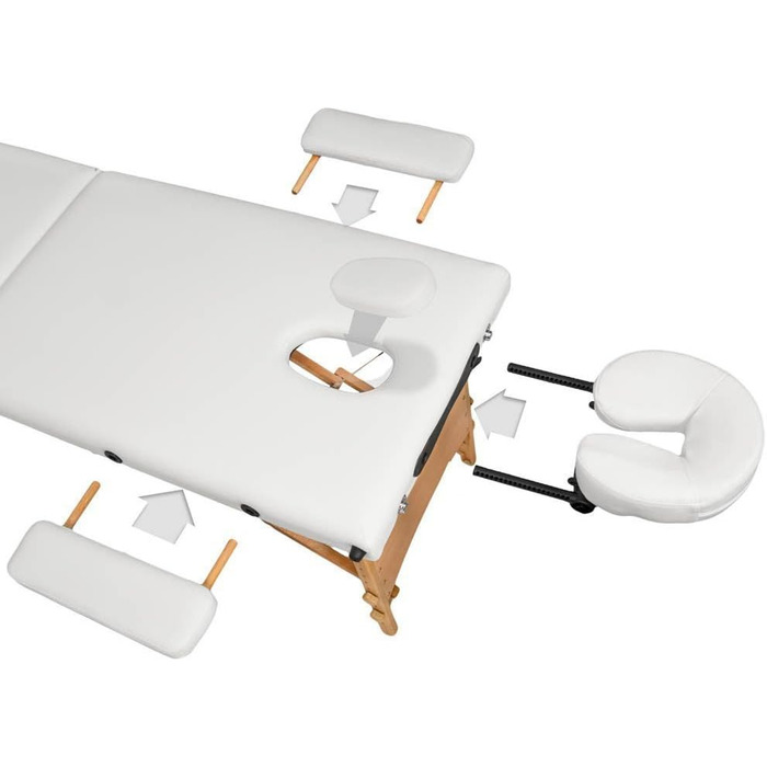 Дерев'яне крісло-масажер BAKAJI з 3 зонами, XL LUX, для фізіотерапії, спа, велнес, професійних косметологів, з сумкою для перенесення