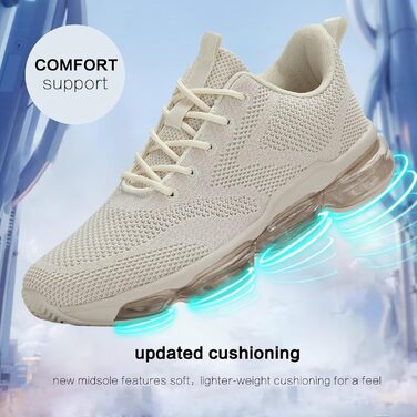 Чоловічі кросівки для бігу та спорту, неслизькі, стильні (46 EU, Z80 Beige)