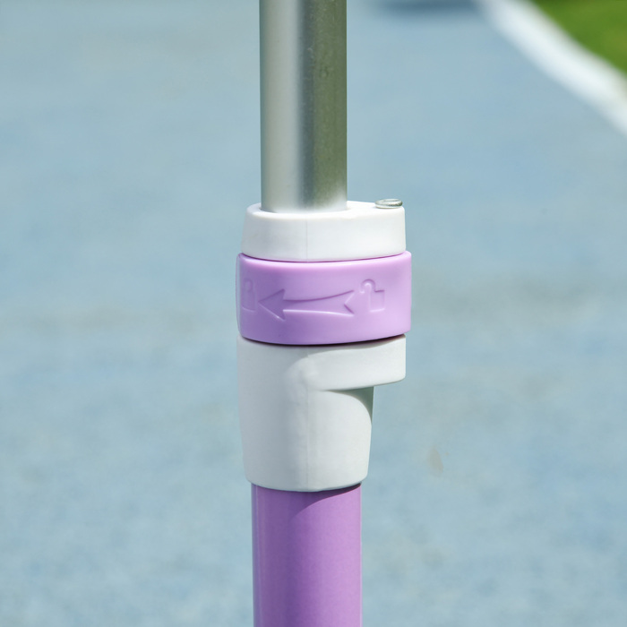 Дитячий самокат з LED-підсвіткою, плавне кочення, регульована висота, корпус з пластику, рама зі сталі, фіолетовий колір