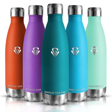 Фляга для води 750 мл з нержавіючої сталі, без BPA, з подвійними стінками, термофляга, для спорту, фітнесу, походів, кемпінгу, велосипеду, зелений мох