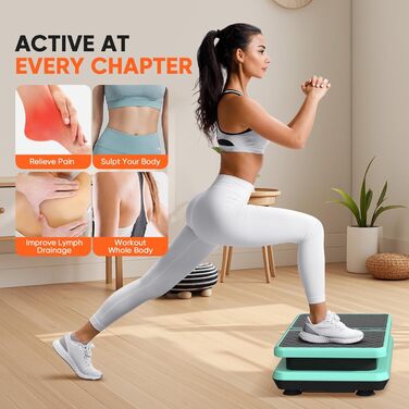 Вібраційна платформа для дому 2025: тренажер для схуднення та нарощування м'язів. Вібраційний тренажер для всього тіла, 99 рівнів інтенсивності, 58 см, до 150 кг