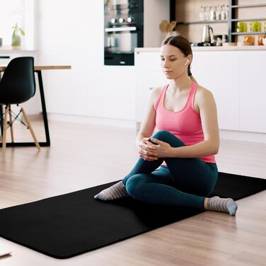 Йога-мат BalanceFrom GoYoga, 12 мм, висока щільність, з ременем для перенесення, зносостійкий