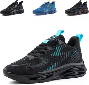 Чоловічі кросівки Hitmars для бігу та фітнесу: легкі, дихаючі, зручні (EU 39-46, чорний/сірий)