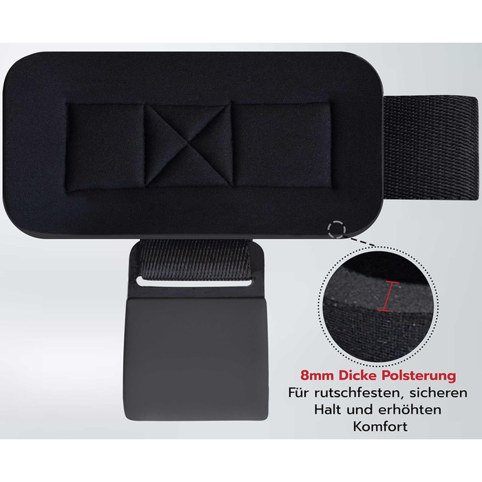 Набори гаків для важкої атлетики AQF – нековзні ручки з гумовим покриттям, 8 мм неопренова підкладка, гаки для підйому штанги для чоловіків та жінок (пара), ідеальні для ременів для тяги та силових видів спорту (сірий)