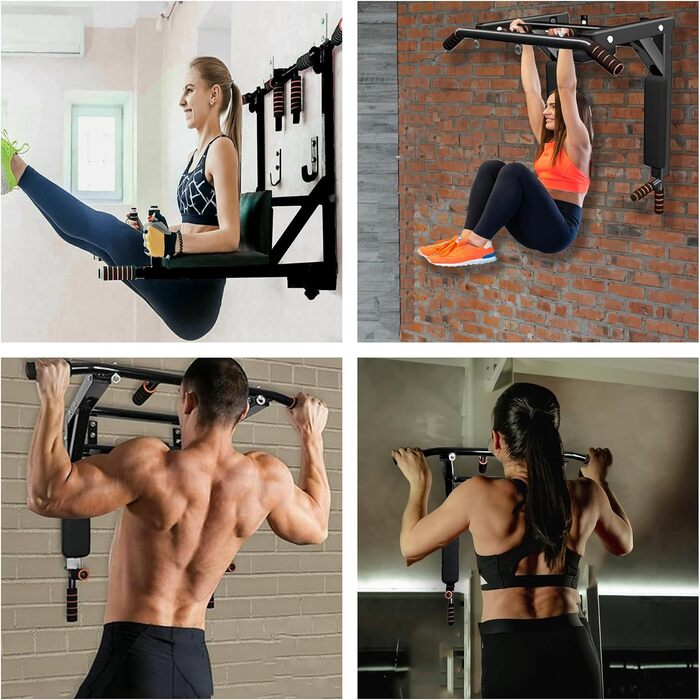 Турнік для підтягувань настінний, для дому та фітнесу, міцні кріплення