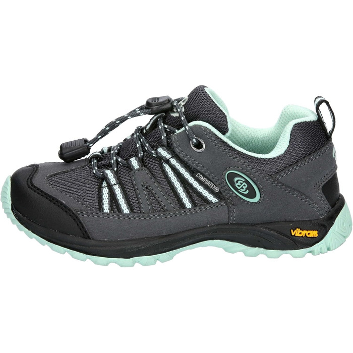 Дитячі кросівки Brütting Ohio LowTrail для дівчаток, 39 EU, антрацит/м'ятно-зелений
