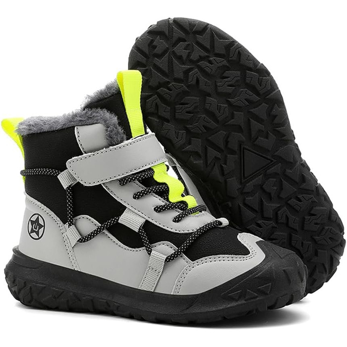 Дитячі зимові черевики Kinder Baumwolle, розмір 28-41, сірий колір