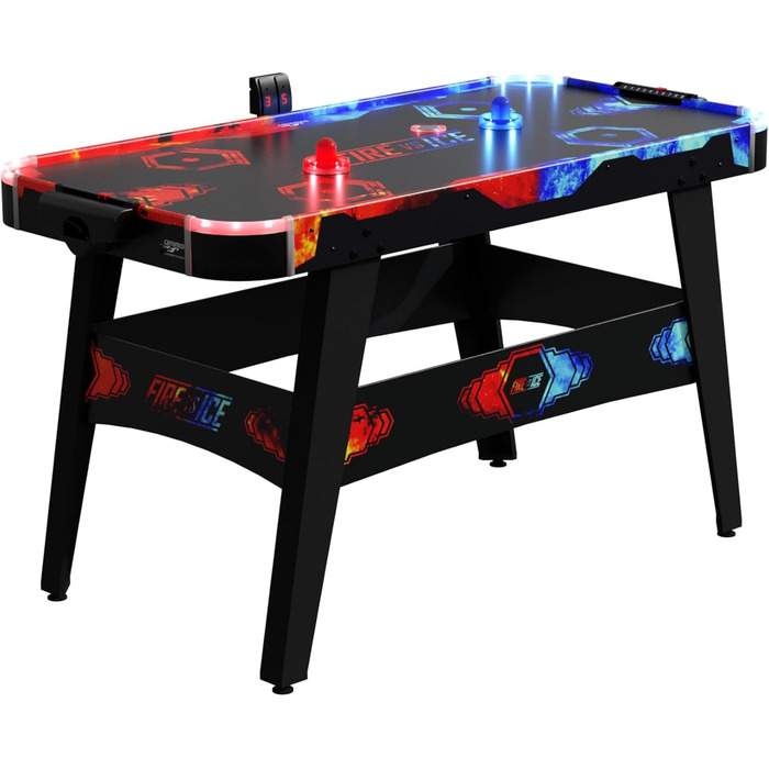 Airhockey Carromco Fire & Ice: Ігровий стіл з LED-підсвічуванням та електронним підрахунком очок