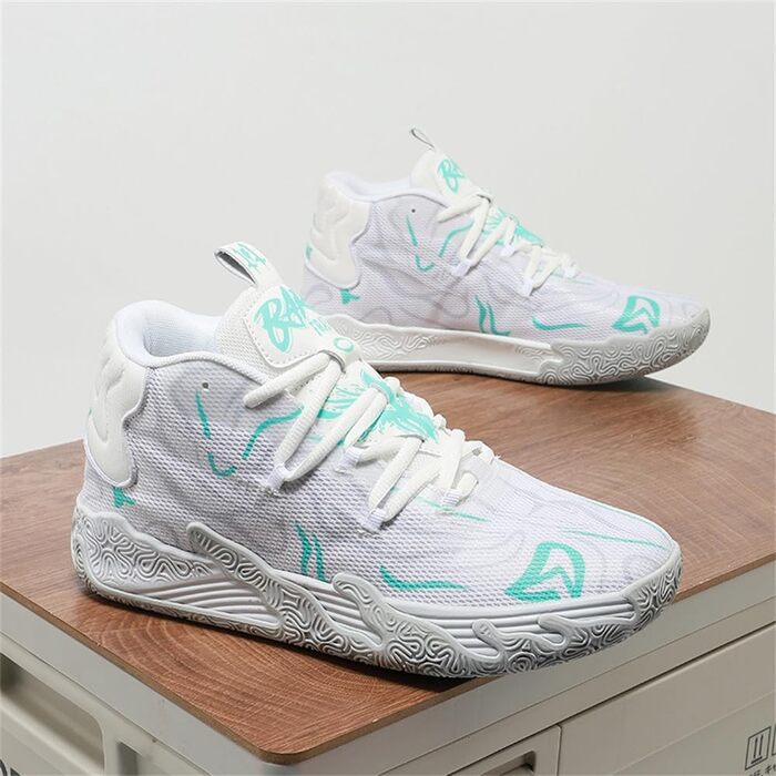 Баскетбольні кросівки для чоловіків та жінок. Високі, антиковзкі, для занять спортом та ходьби. Розмір 39 EU, білі