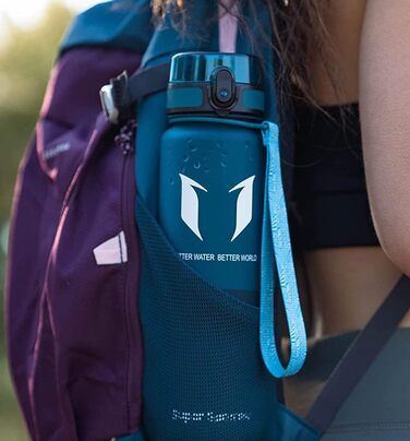 Фляга для води Super Sparrow: Tritan, без BPA, 350/500/750/1000 мл - для спорту, велосипеда, фітнесу, університету, подорожей