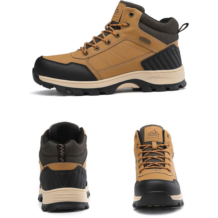 Черевики зимові чоловічі Arrigo Bello: зимові чоботи, трекінгові черевики, водонепроникні, теплі, з антиковзкою підошвою, розмір 41-46, колір: коричневий