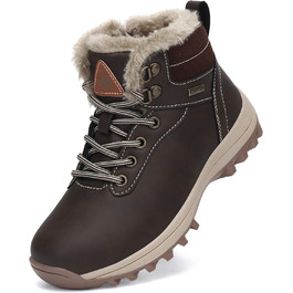 Дитячі зимові черевики Mishansha для хлопчиків та дівчаток, теплі, водонепроникні, коричневі, розмір 36 EU