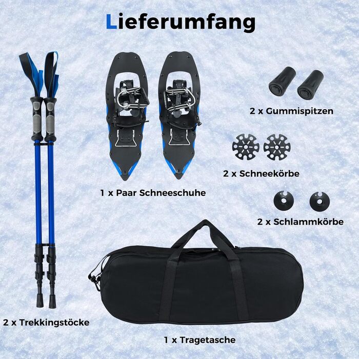 Шнеки туристичні COSTWAY з підйомником, 35-45 EUR, до 68/90 кг, комплект з трекінгових палиць та сумки, для чоловіків, жінок та підлітків, блакитні