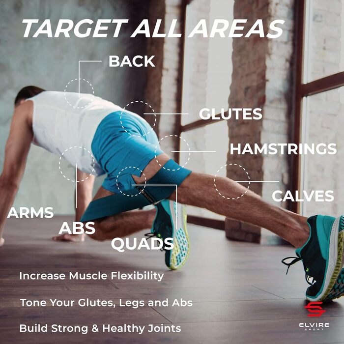 Фітнес-гумки ELVIRE SPORT (3 шт.) - для стегон, сідниць та ніг | Гумки для йоги, пілатесу, кросфіту | Червоний & Вугільний (для чоловіків та жінок)