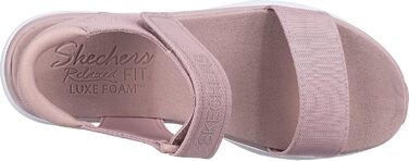 Сандли Skechers D'Lux Walker New Block для жінок (35 EU, Blush Mesh)