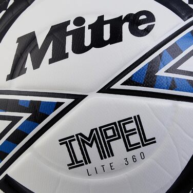 М'яч футбольний Mitre Impel Lite 360 – легкий, міцний, білий, розмір 5
