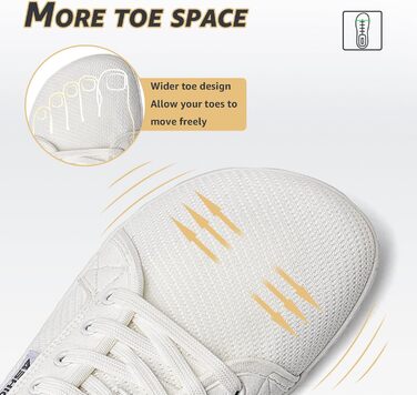 ASHION Легкі та широкі кросівки для ходьби та трейлу (38 EU)