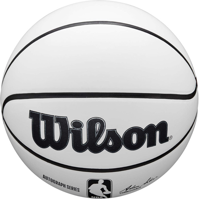 М'яч для баскетболу Wilson NBA з автографом, білий/коричневий, розмір 17.8-74.9 см