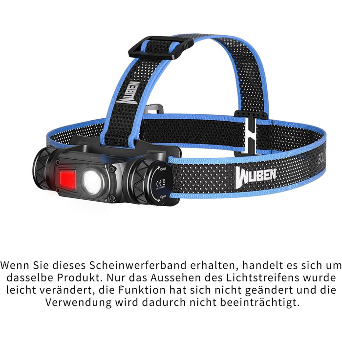Ліхтарик на лоб WUBEN H1 Pro 1200 Lumen: LED, 10 режимів, USB-C, водонепроникний IP68, для кемпінгу та активного відпочинку