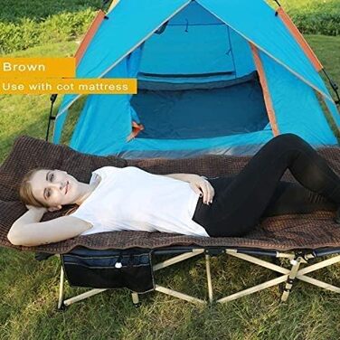 Розкладне ліжко для кемпінгу CampMax - XXL, 190x71x38 см, 226 кг, для відпочинку на природі, блакитне