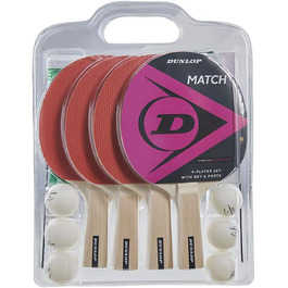 Dunlop набір для настільного тенісу Match 4 гравці: 4 ракетки, 6 м'ячів, сітка