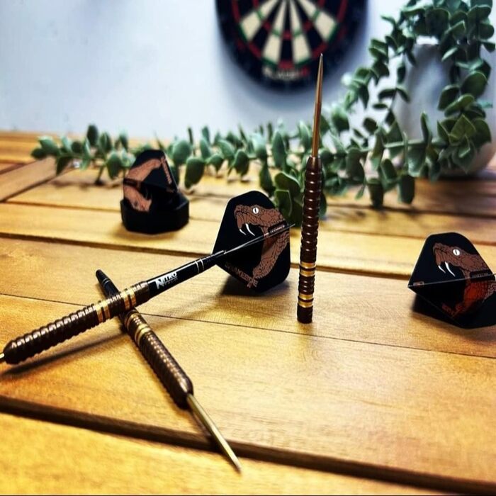 Дротики Red Dragon Peter Snakebite Wright Copper Fusion Premium Wolfram, 23 г, з оперенням і стрижнями