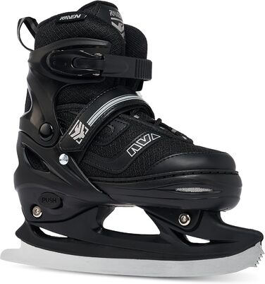 Інлайнери роликові ковзани RAVEN 2в1 для дітей та дорослих, регульовані (34-37), чорний/хром, з лезами