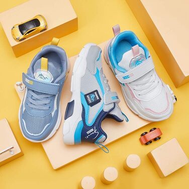 Дитячі кросівки для дівчаток та хлопчиків. Легкі, дихаючі, спортивні кросівки для занять спортом, фітнесу, бігу та ходьби. Унісекс, розмір 36 EU, блакитні.
