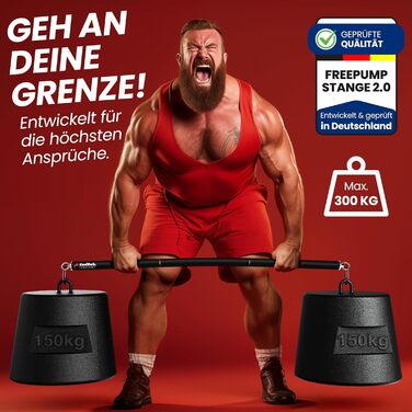 Набір для фітнесу Red Rab FREEPUMP 2.0 – силова штанга з еспандерами для тренувань, пілатесу та домашнього спортзалу