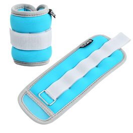 Важкі манжети на зап'ястя та кісточки, 0,25/0,5 кг, набір, синій. Важкі манжети для рук та ніг, для фітнесу, бігу, йоги, танців