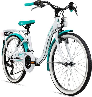 Дитячий велосипед Bergsteiger Atlantis 20/24 дюймів для дівчаток, 6-11 років, Shimano, StVZO, динамо-освітлення