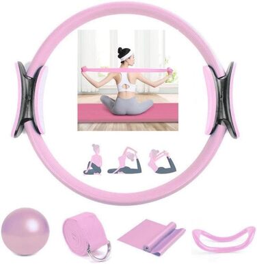 Набір для пілатесу Better Me: кільце та м'яч для дому, рожевий. Для ніг, рук та стегон, допомогає у схудненні.