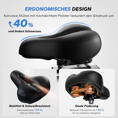 Велотренажер MERACH з магнітним опором, тихий, з амортизованим сидінням, LED-монітором та власним додатком для кардіотренувань вдома, помаранчевий