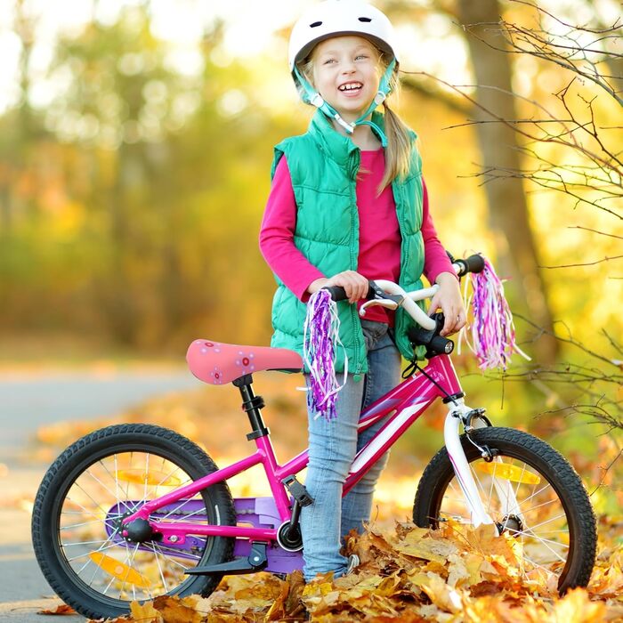 Дитячий велосипедний сидіння – м'яке та водонепроникне, з антиковзким покриттям, широке, Dual Shock для 12, 14, 16, 18, 20 дюймових велосипедів (чорний/червоний, маленький, з квітом)