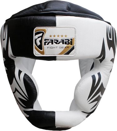 Боксерський шолом Farabi для тренувань MMA, повний захист обличчя та щік, натуральна шкіра, професійний захисний шолом