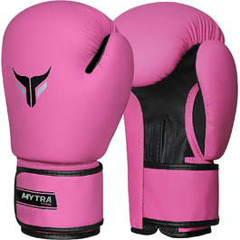 Жіночі боксерські рукавички Mytra Fusion 10 унцій рожеві для MMA, тренувань і кікбоксингу