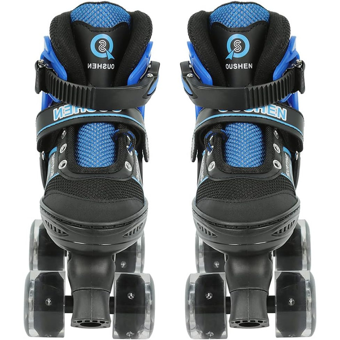 Інлайнери для дітей та дорослих: ролики для катання на роликах з великими колесами 76 мм, регульовані ролики для безпечного катання на вулиці, подарунок для дітей та підлітків, розмір M, червоно-чорний та синій