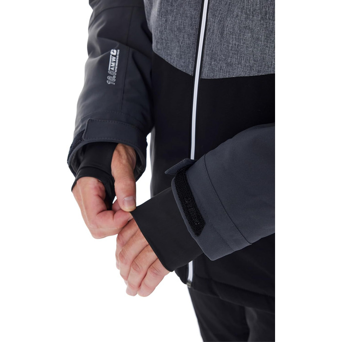 Killtec KSW 45 Mn - чоловіча/жіноча куртка для катання на лижах з капюшоном та снігозахистом, темно-антрацитова