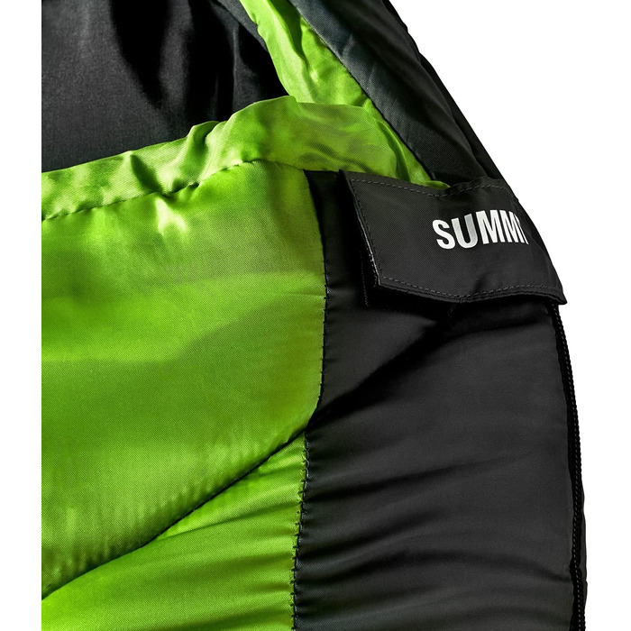 Дитячий спальний мішок Black Crevice для кемпінгу та подорожей (зелений)