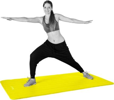 Гімнастичний килимок для фітнесу та йоги MOVIT, гіпоалергенний, жовтий (183x60x1.0 см)