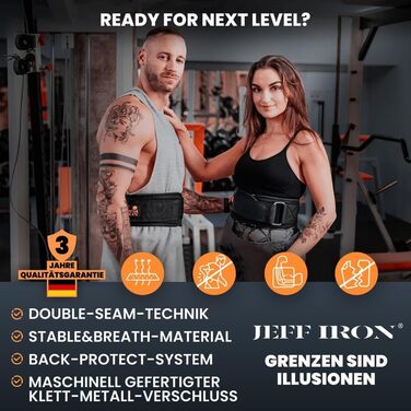 Jeff Iron – комплект для тренувань: зчеплення, пояс для підйому ваги, напульсники для чоловіків і жінок, аксесуари для кросфіту, бодібілдингу, пауерліфтингу